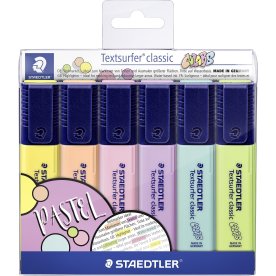 Staedtler Highlighter | Pastell | 6 ljusa färger