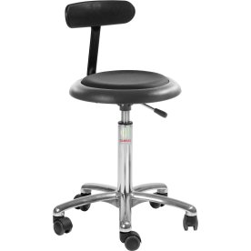 Micro pall, Svart, Konstläder, 47-66cm, Ryggstöd