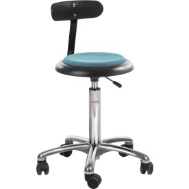 CL Micro stol med ryggstöd, blå, tyg, 47-66 cm