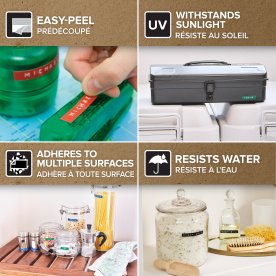 Dymo 3D präglingstape, 9 mm, vit på svart