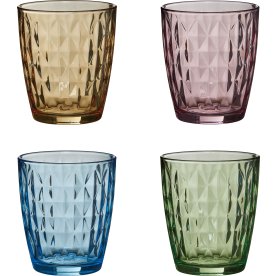 Aida Mosaic dricksglas, 4-pack, Färgmix, 34 cl