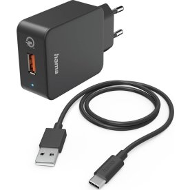 HAMA 19,5 W Qualcomm USB-A-laddare | Svart