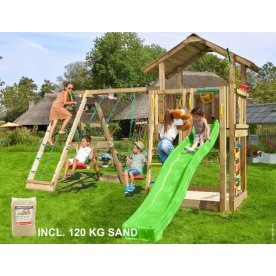 Jungle Gym Chalet 2.1 lektorn med klättring+rutsch