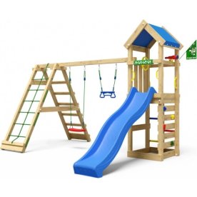 Jungle Gym Patio Lektorn, klättring+blå rutschkana