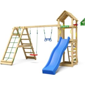 Jungle Gym Cocoon Lektorn, klättring+blå rutschk