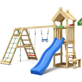 Jungle Gym Totem lektorn, klättring+blå rutsch