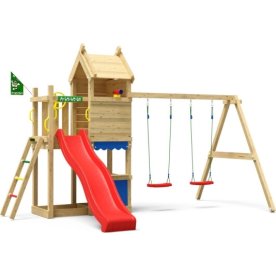 Jungle Gym Resort lekställning, gungor+röd rutsch