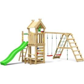 Jungle Gym Teepee lektorn, klättring + grön rutsch