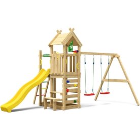 Jungle Gym Teepee lektorn, gungor + gul rutschkana
