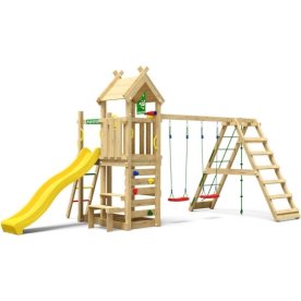 Jungle Gym Teepee lektorn, klättring + gul rutsch