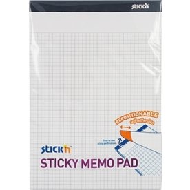 Stick'n Memo Pad notisblock | 25x17 cm | Rutat