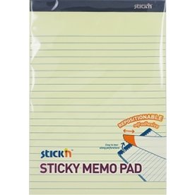Stick'n Memo Pad notisblock | 25x17 cm | Linjerat