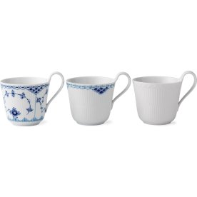 Royal Copenhagen History Mugg, högt handtag, 3 st.