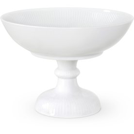 Royal Copenhagen Vitpipigt kannelerat kärl, Ø21 cm