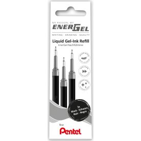 Pentel Energel Refill | 0,5 | Svart | 3 st.