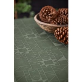 Södahl Star Damask bordsduk, 140 x 270 cm, grön