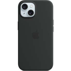 Apple iPhone 15 silikonskydd med MagSafe | Svart