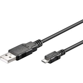 MicroConnect USB-A till USB-B mikrokabel | Svart