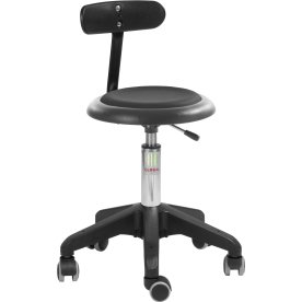 Micro pall, Svart, Konstläder, 43-56 cm, Ryggstöd