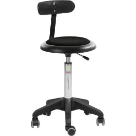 Micro pall, Svart, Ulltyg, 52-71 cm, Ryggstöd