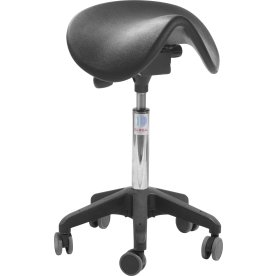 Dalton sadelstol, Svart, PU-sits, 65-84 cm