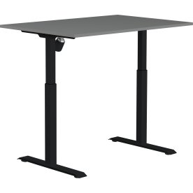 Sun-Flex I höj-/sänkbart bord, 120x80, svart/grå