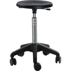 Sigma stol | Svart | PU-sits | 53-72cm | Hjul