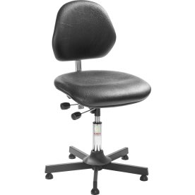 Aktiv arbetsstol, Svart, Konstläder, 50-63 cm