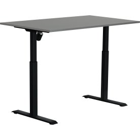 Sun-Flex I höj-/sänkbart bord, 140x80, svart/grå