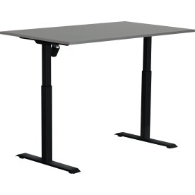 Sun-Flex I höj/sänkbart bord, 140x80 Svart/ljusgrå