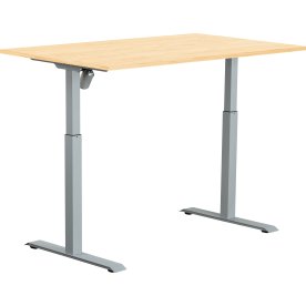 Sun-Flex I höj- & sänkbart bord, 140x80 Grå/björk