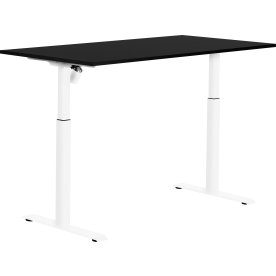Sun-Flex I höj-/sänkbart bord,160x80, vit/svart