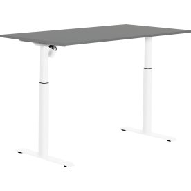 Sun-Flex I höj/sänkbart bord, 160x80, Vit/ljusgrå