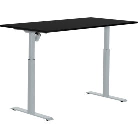 Sun-Flex I höj-/sänkbart bord, 160x80, grå/svart