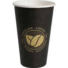Kaffebägare papp, 48 cl, svart