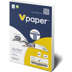 V-papper 160 g | A4 | Falsad marginal | 200 ark