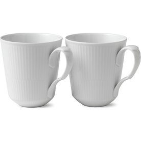 Royal Copenhagen White Fluted Mugg 38cl, 2 st.
