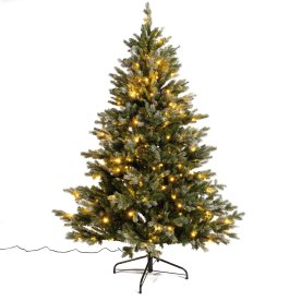 Julgran LUX inkl. LED | 210 cm | Grön/snö