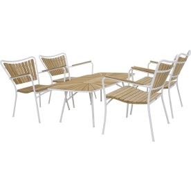 Marguerit Loungeset med 4 stolar + bord L130