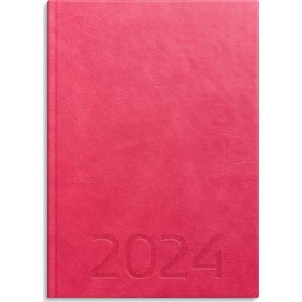 Burde 2024 Kalender Weekly, rosa konstläder