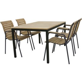 Toscana trädgårdsbord L132cm +4 Bellevue, Antracit