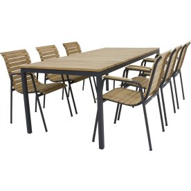 Toscana trädgårdsbord L197cm +6 Bellevue, Antracit