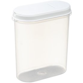 Förvaringsburk, Plast, Vit/transparent, 2,4 l