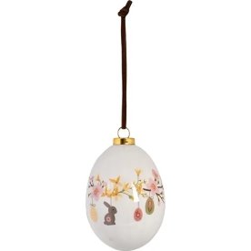 Påskägg med blomma för upphängning