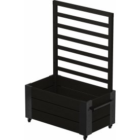 Plus Cubic blomlåda, 87x50x130 cm, Svart/svart