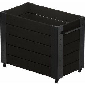 Plus Cubic blomlåda, 87x50x70 cm, Svart/svart