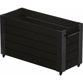 Plus Cubic blomlåda, 120x50x70 cm, Svart/svart