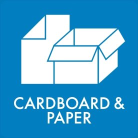 Sopsorteringsskylt | 12x12cm | Cardboard & Paper