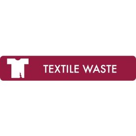 Sopsorteringsskylt | 16x3 cm | Textile Waste