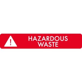 Sopsorteringsskylt | 16x3 cm | Hazardous Waste